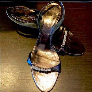 Women’s rhinestone sandal heels